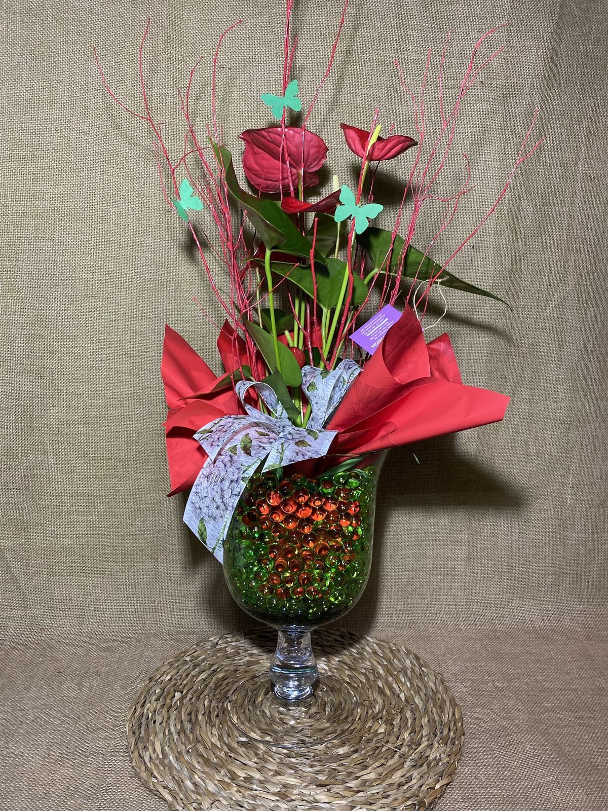 Anthurium en copa - Imagen 1