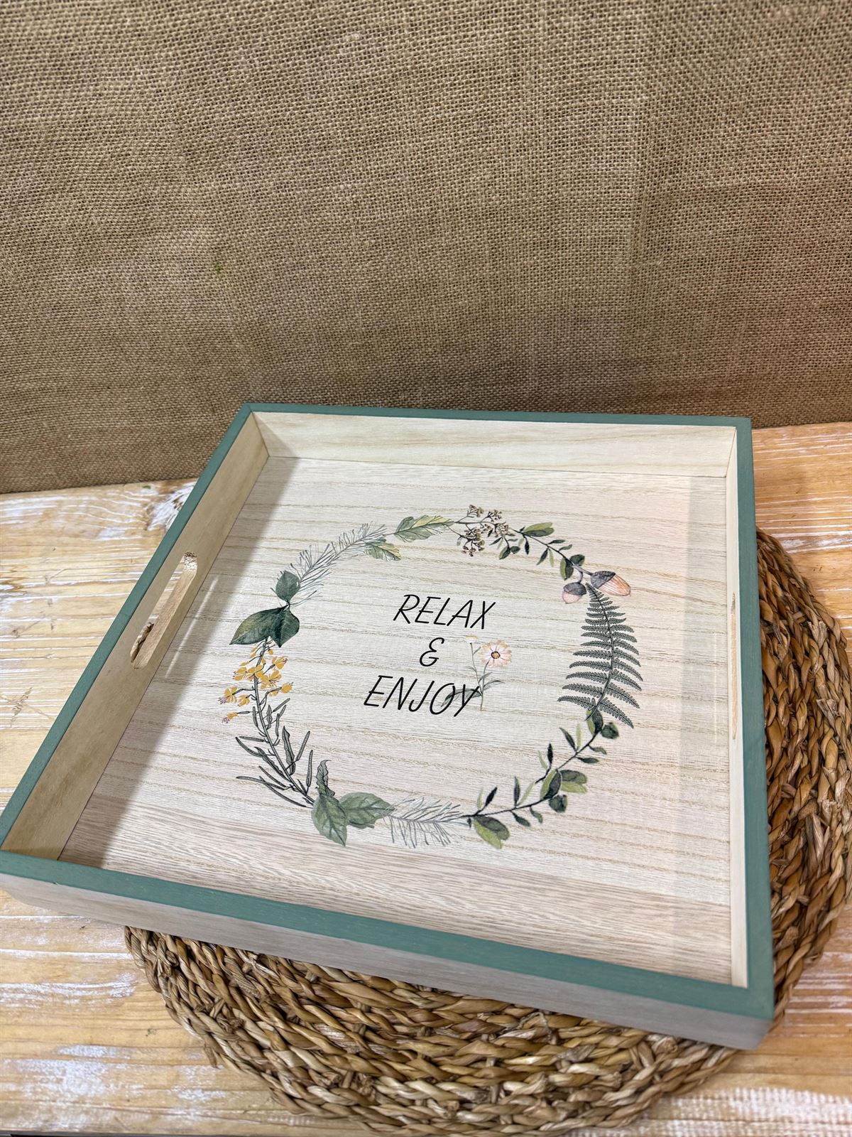 Bandeja beis y verde - Imagen 1