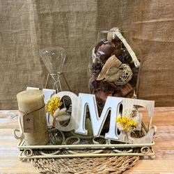 Bandeja de cristal en tonos tostados - Imagen 1