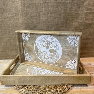 Bandeja de mango con árbol - Imagen 1