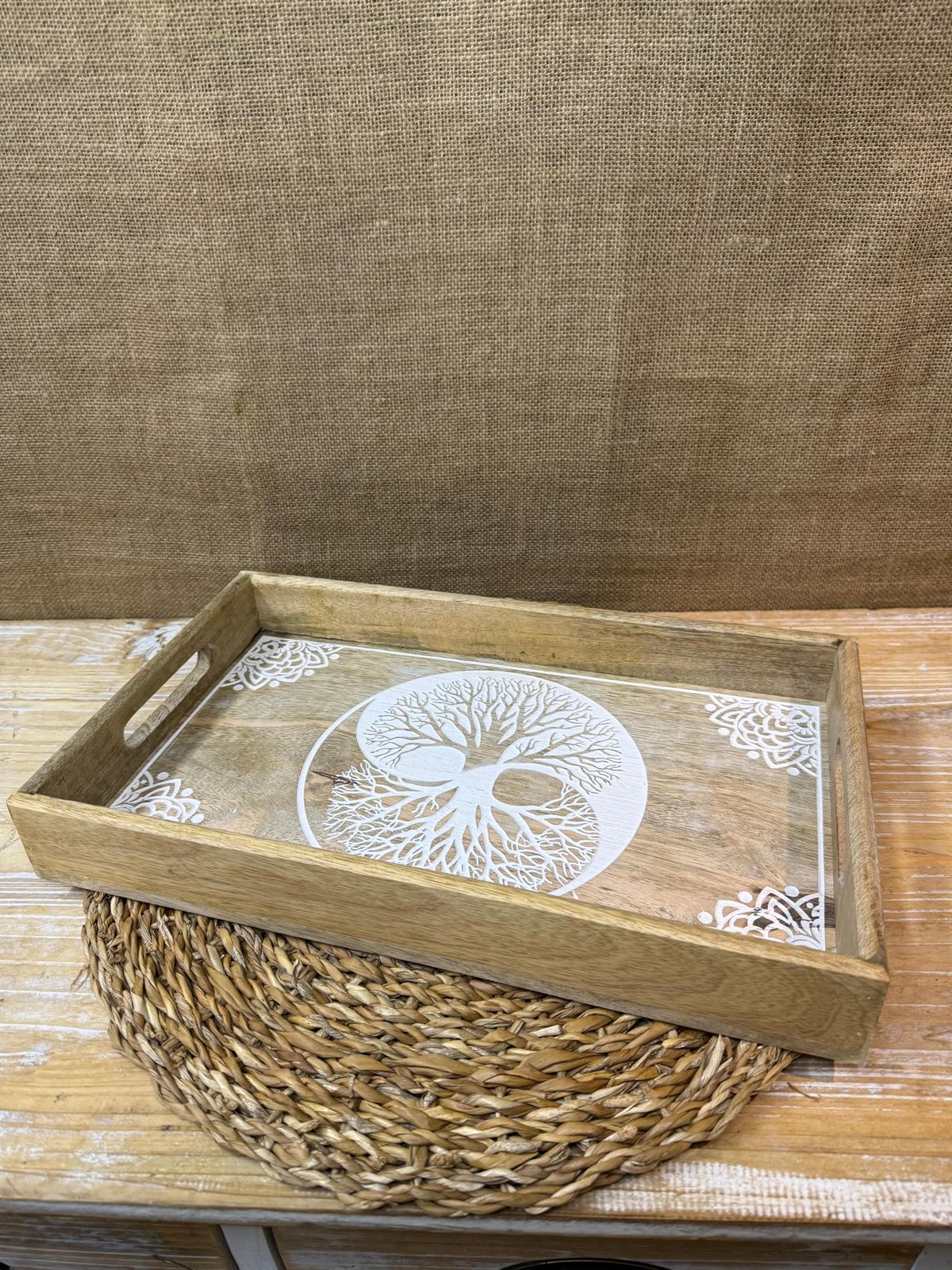 Bandeja de mango con árbol - Imagen 5