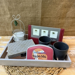 Bandeja en tonos rojos y grises - Imagen 1