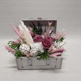 Baúl blanco en tonos bloosom - Imagen 1