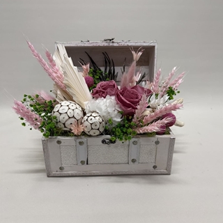 Baúl blanco en tonos bloosom - Imagen 2