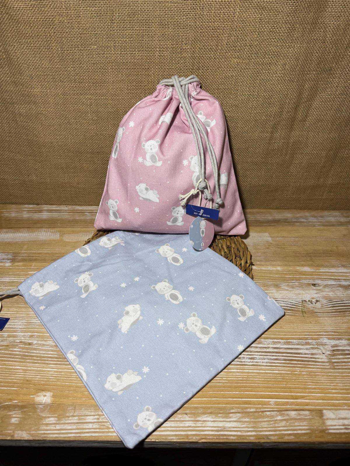 Bolsas neceser azul y rosa - Imagen 1