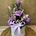 Caja blanca con 2 rosas moradas - Imagen 1