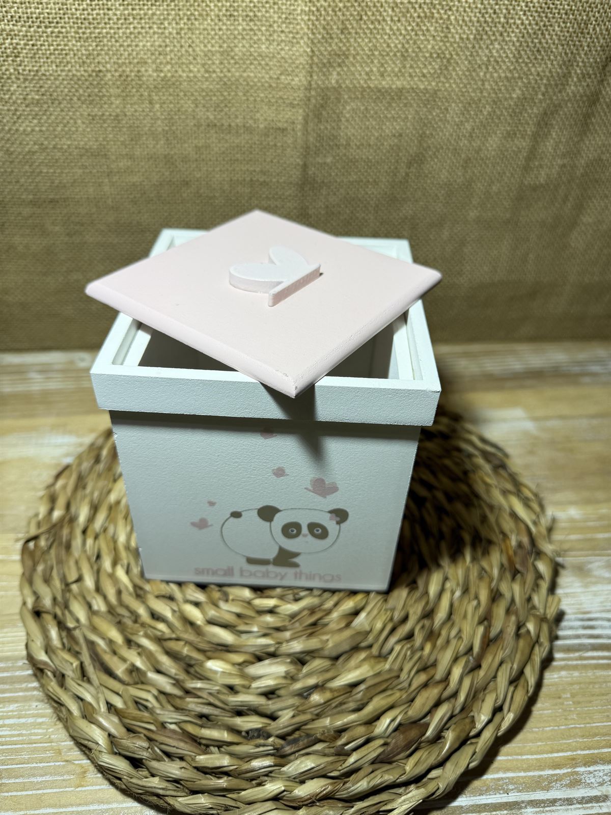 Caja rosa pequeña oso - Imagen 2