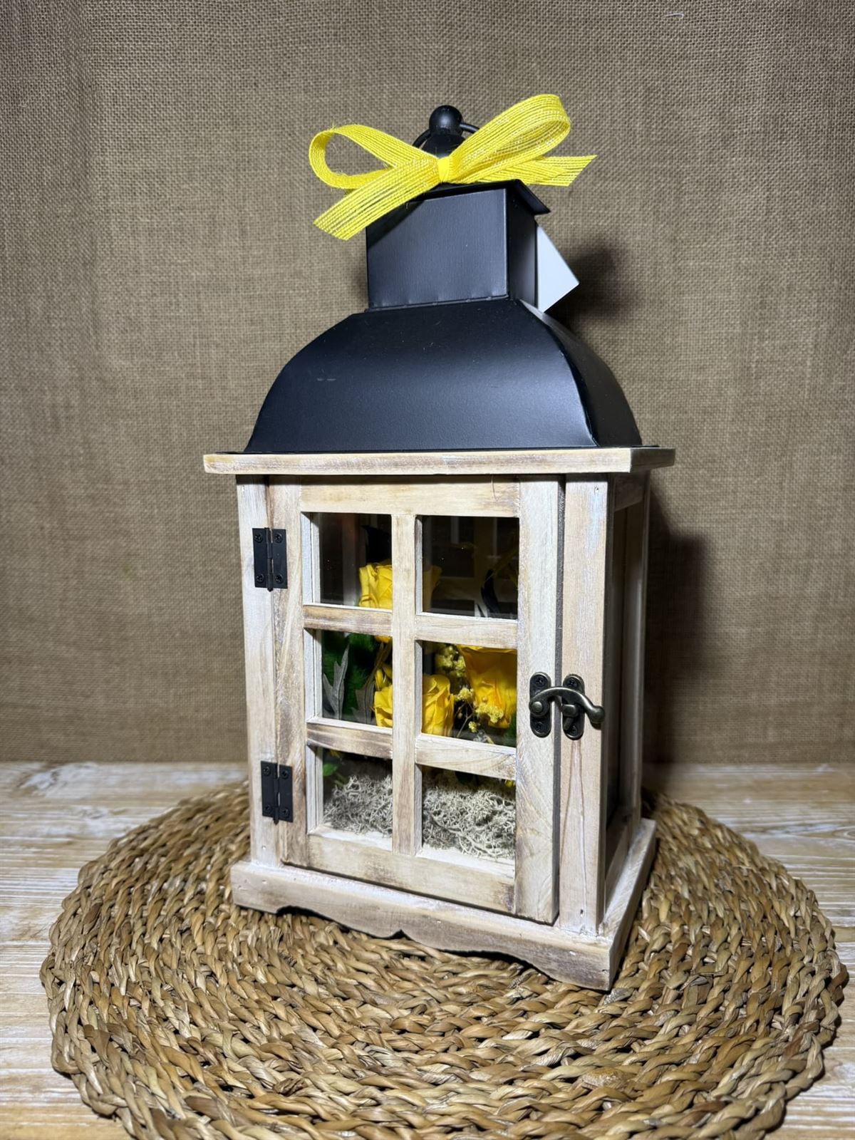 Candelabro marrón en tonos amarillos - Imagen 5