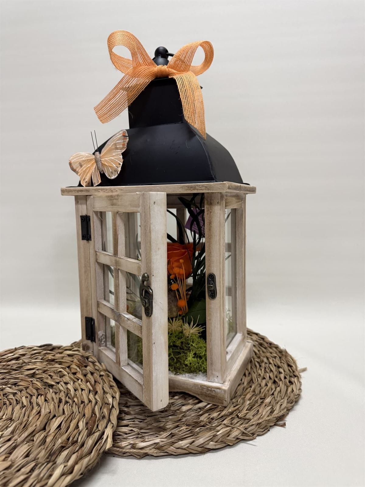 Candelabro marrón en tonos naranjas - Imagen 3