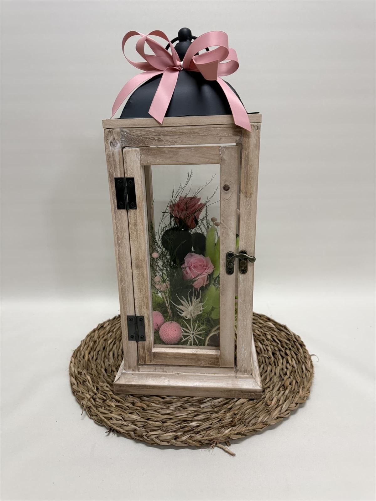 Candelabro marrón en tonos rosas - Imagen 3