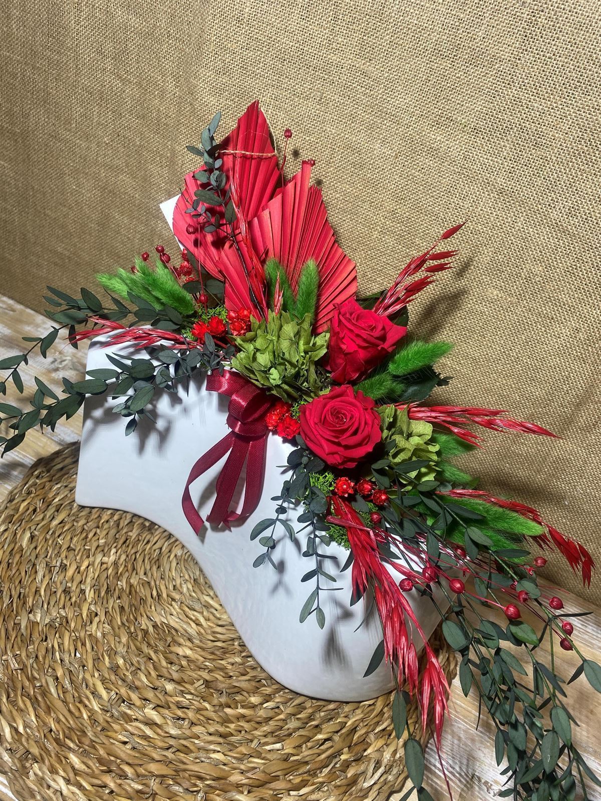 Cerámica con flor preservada - Imagen 4