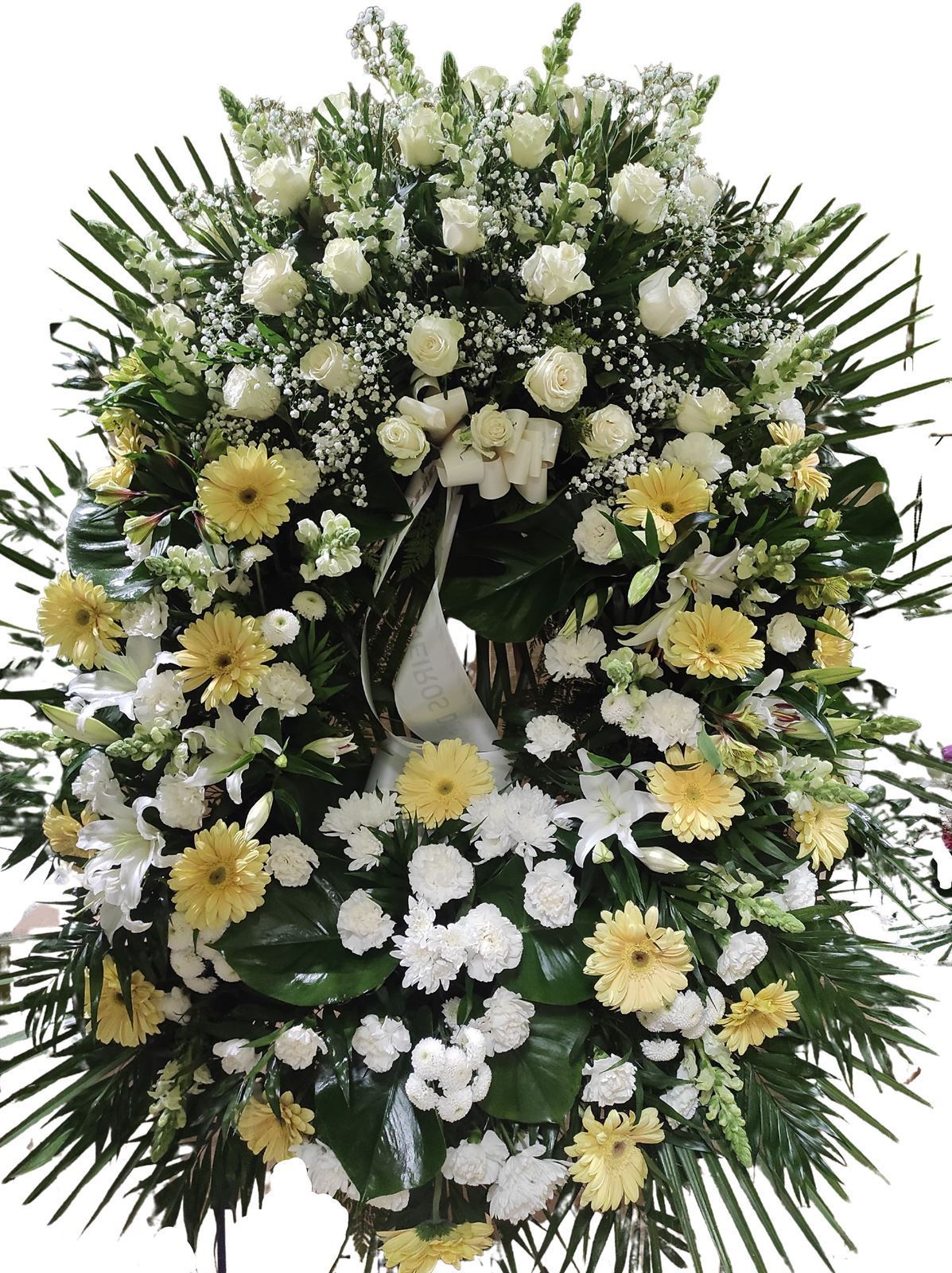 Corona funeraria de flor variada - Imagen 3