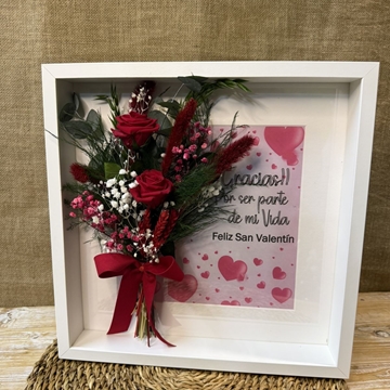 Cuadro rojo grande con frase (B) - Imagen 1