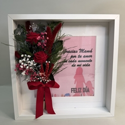 Cuadro rojo grande con frase - Imagen 2