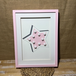 Cuadro rosa con luz - Imagen 1