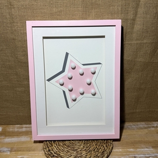 Cuadro rosa con luz - Imagen 1