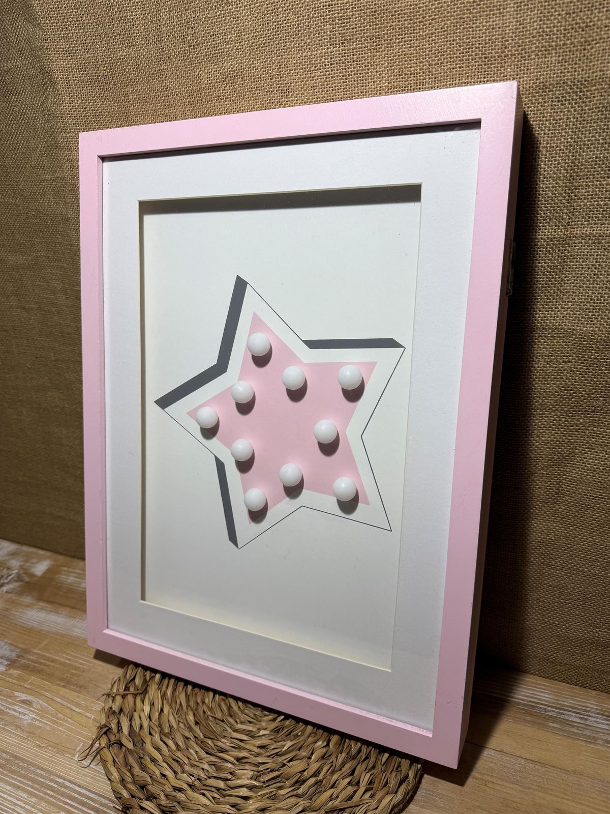Cuadro rosa con luz - Imagen 2