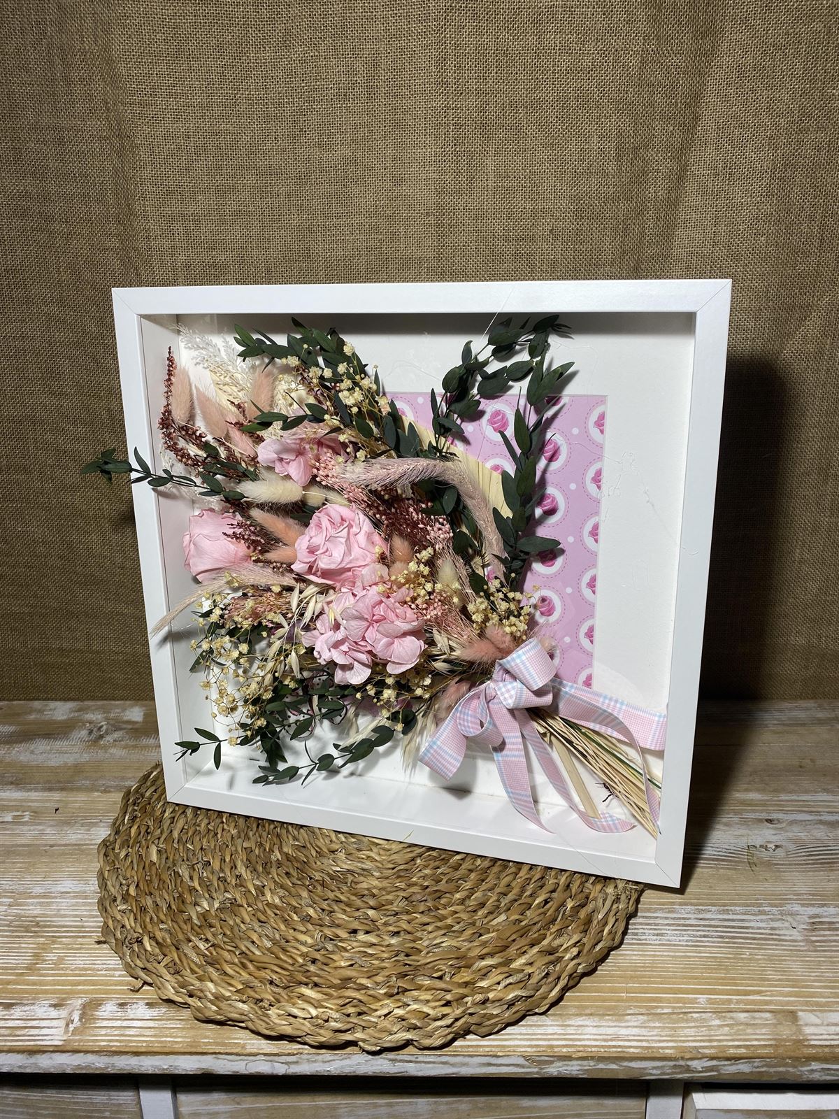 Cuadro rosa y blanco - Imagen 4
