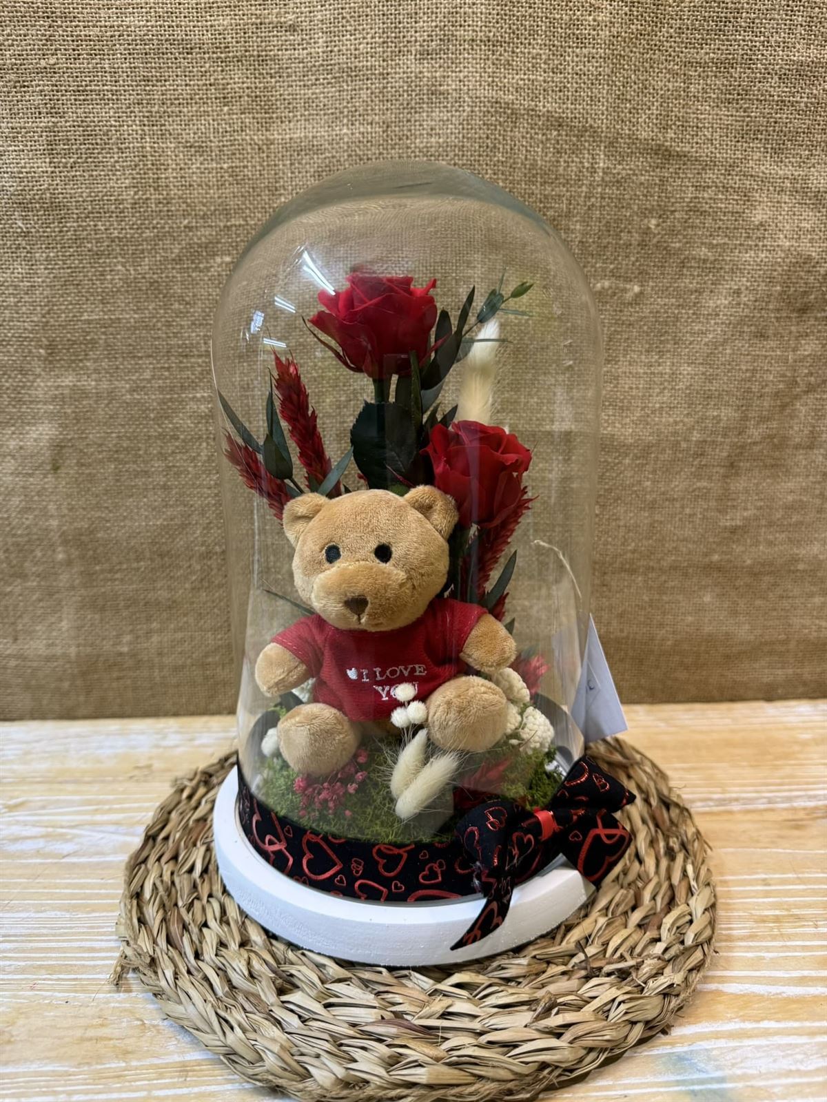 Cúpula base blanca en tonos rojos - Imagen 1