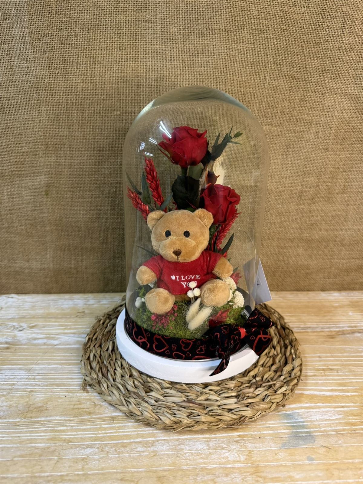 Cúpula base blanca en tonos rojos - Imagen 2