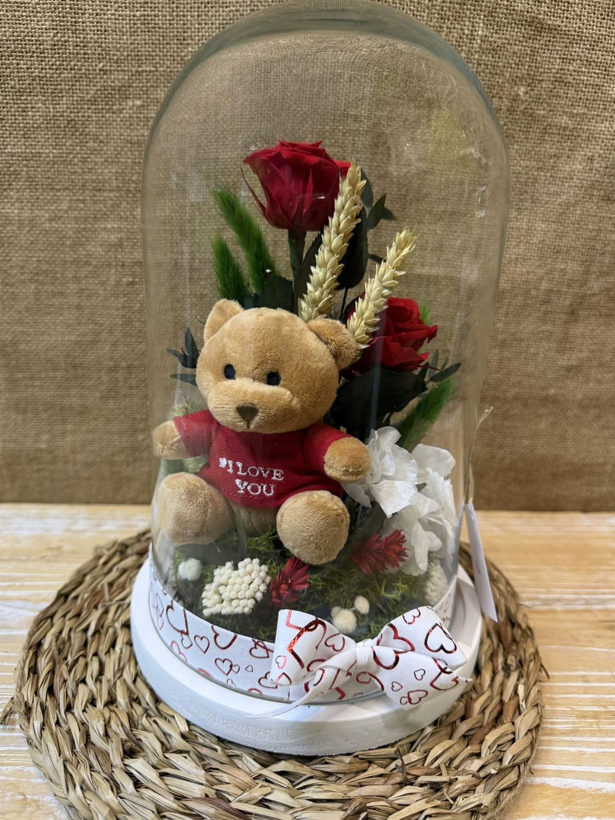 Cúpula base blanca en tonos rojos - Imagen 2