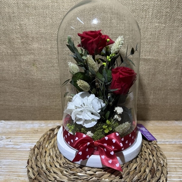 Cúpula base blanca en tonos rojos - Imagen 2