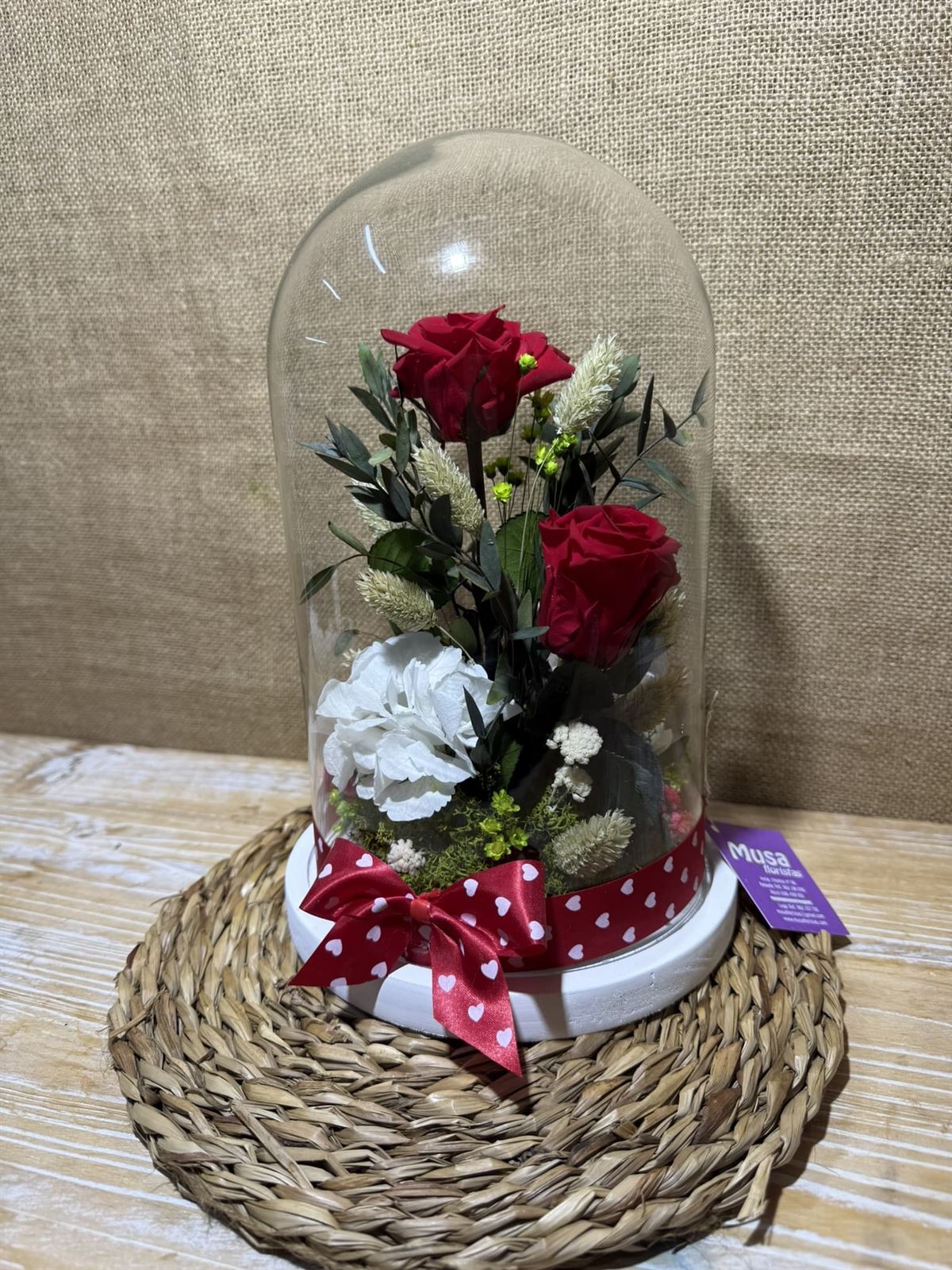 Cúpula base blanca en tonos rojos - Imagen 3