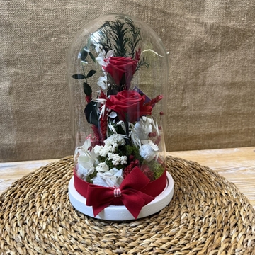 Cúpula base blanca en tonos rojos - Imagen 2