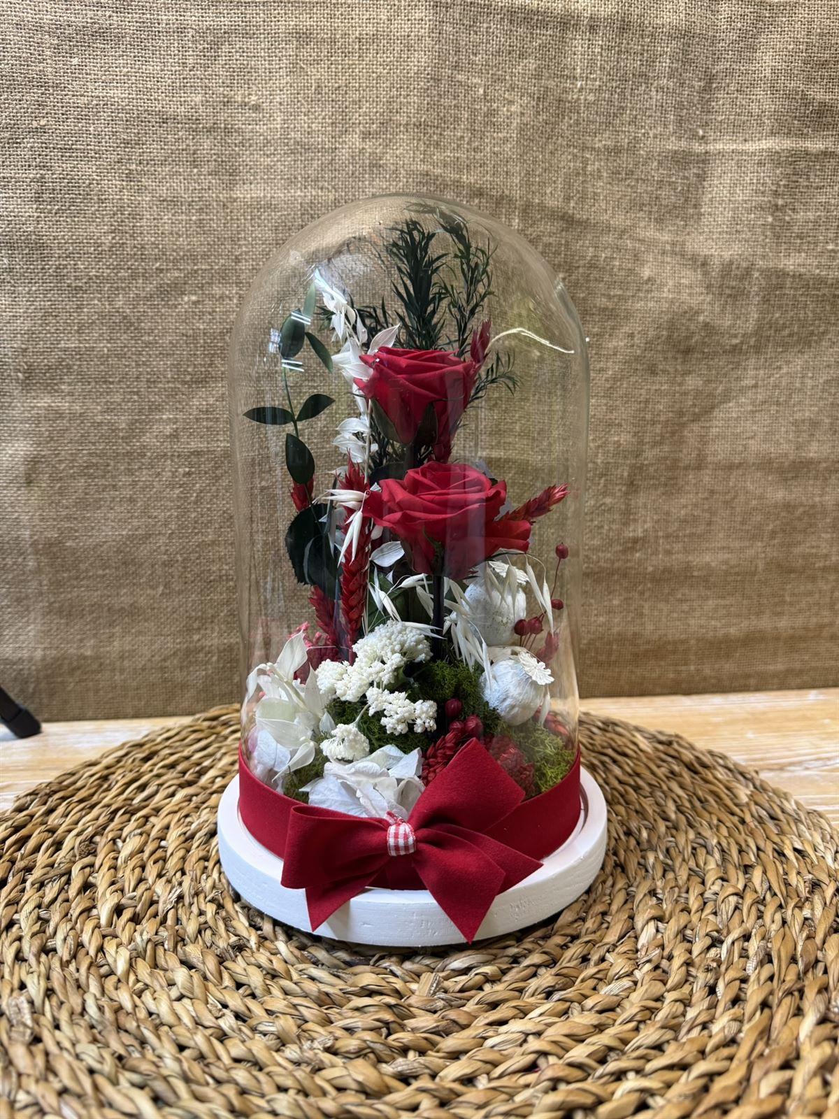 Cúpula base blanca en tonos rojos - Imagen 4