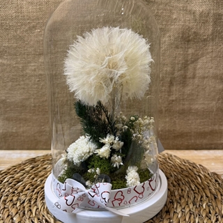 Cúpula en tonos blancos con diente de león - Imagen 1