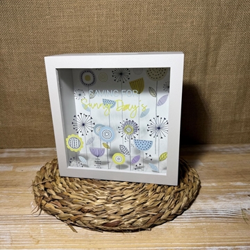 Hucha de madera gris - Imagen 1