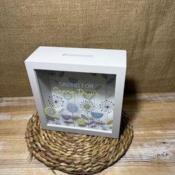 Hucha de madera gris - Imagen 2