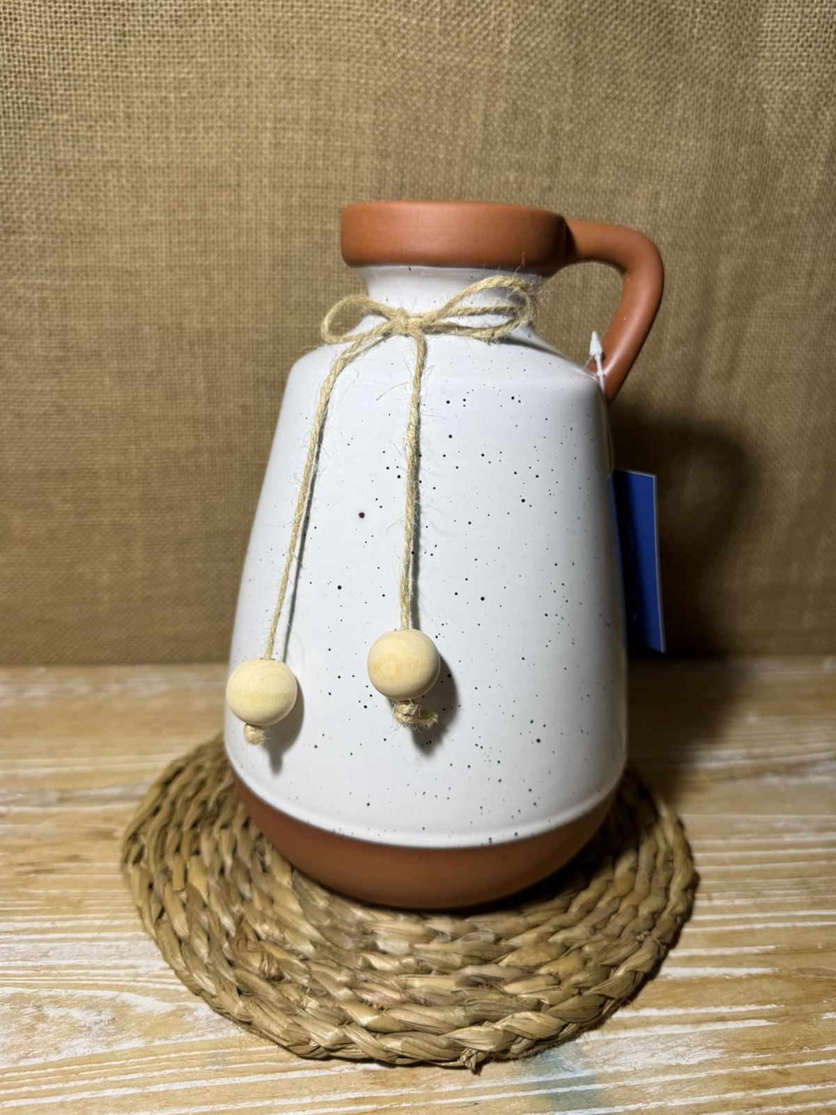 Jarrón cerámica blanco - Imagen 2