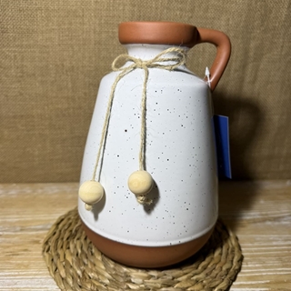 Jarrón cerámica blanco - Imagen 2