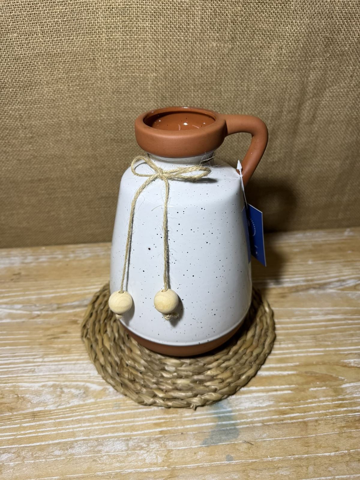 Jarrón cerámica blanco - Imagen 3