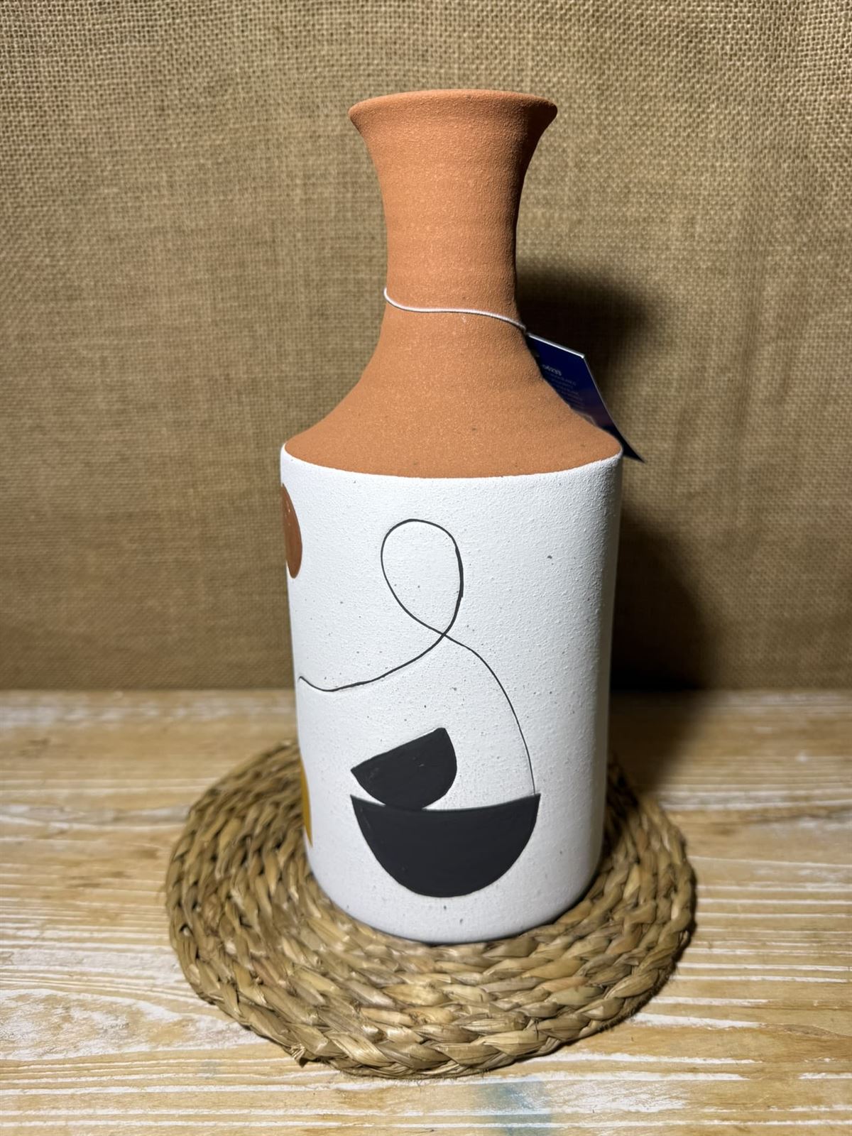 Jarrón cerámica blanco - Imagen 2