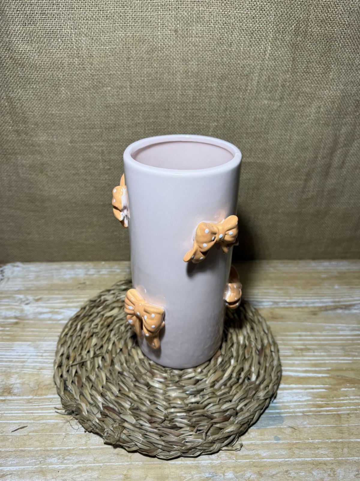Jarrón de cerámica con lazos - Imagen 2