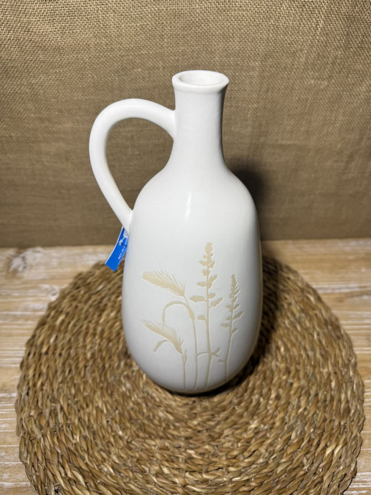 Jarrón de cerámica en tono beis o marrón - Imagen 4