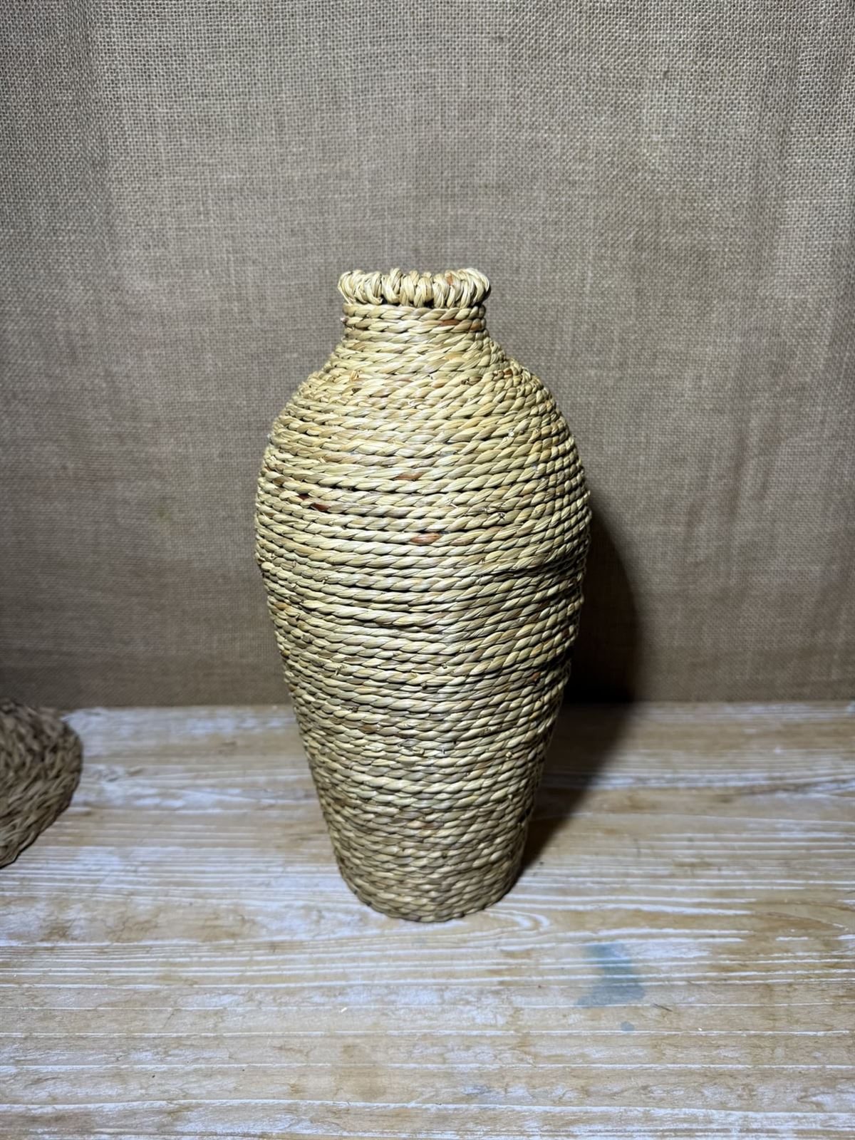 Jarrón fibra natural pequeño - Imagen 2