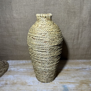 Jarrón fibra natural pequeño - Imagen 2