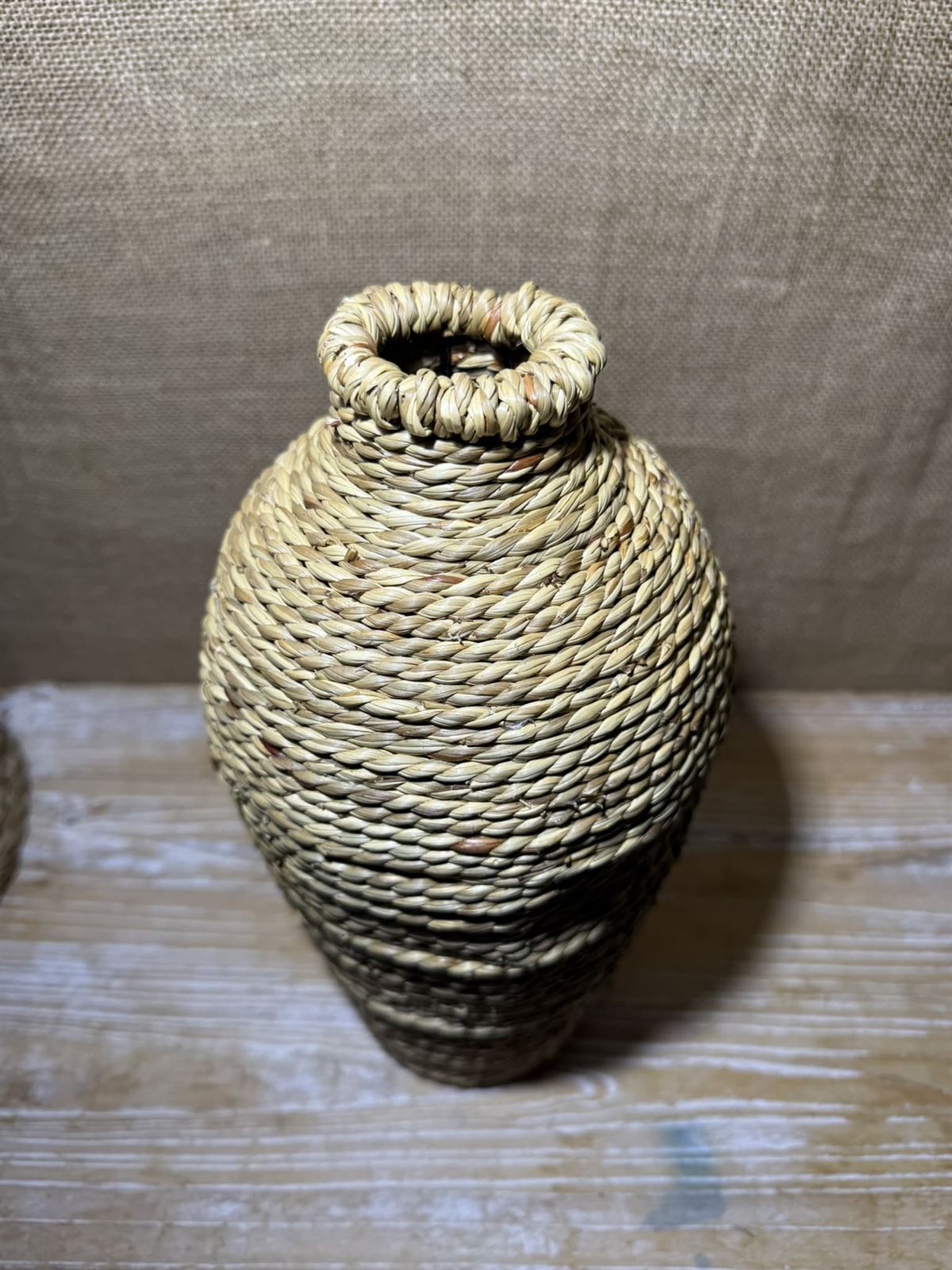 Jarrón fibra natural pequeño - Imagen 3