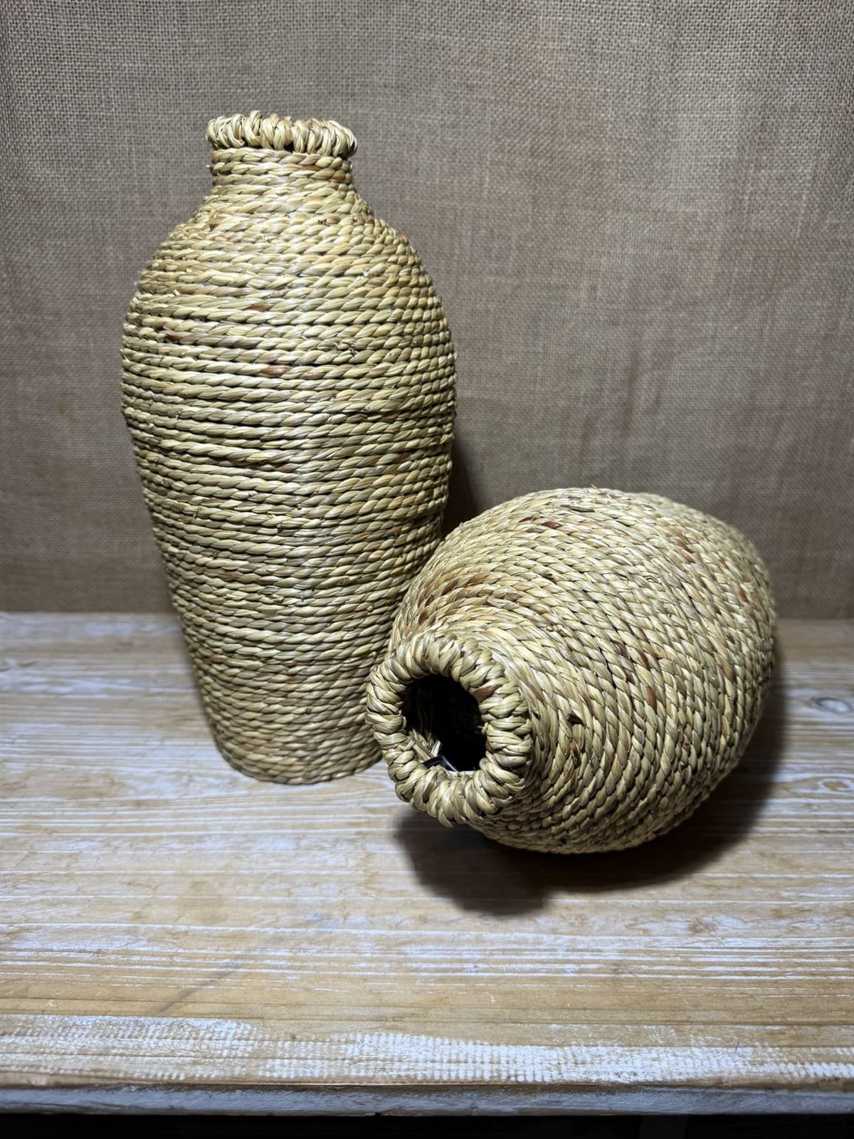 Jarrón fibra natural pequeño - Imagen 4