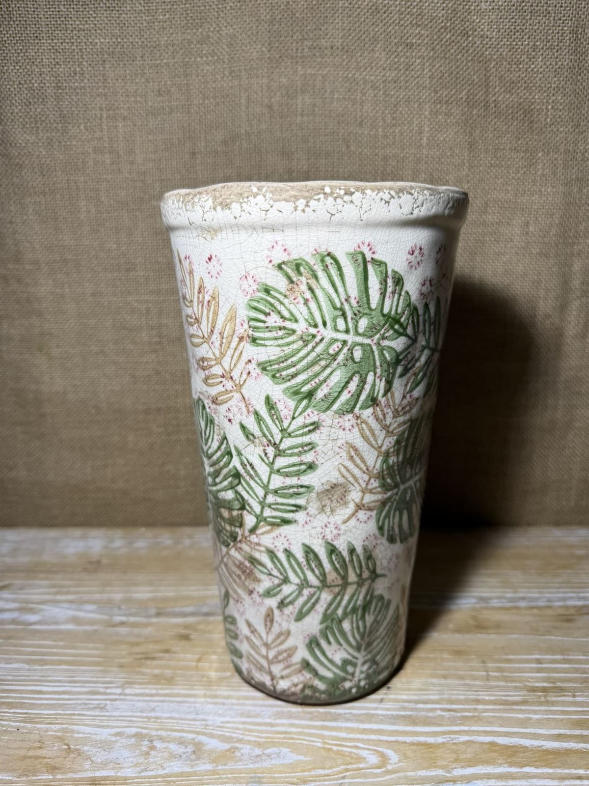 Jarrón gres hojas - Imagen 3