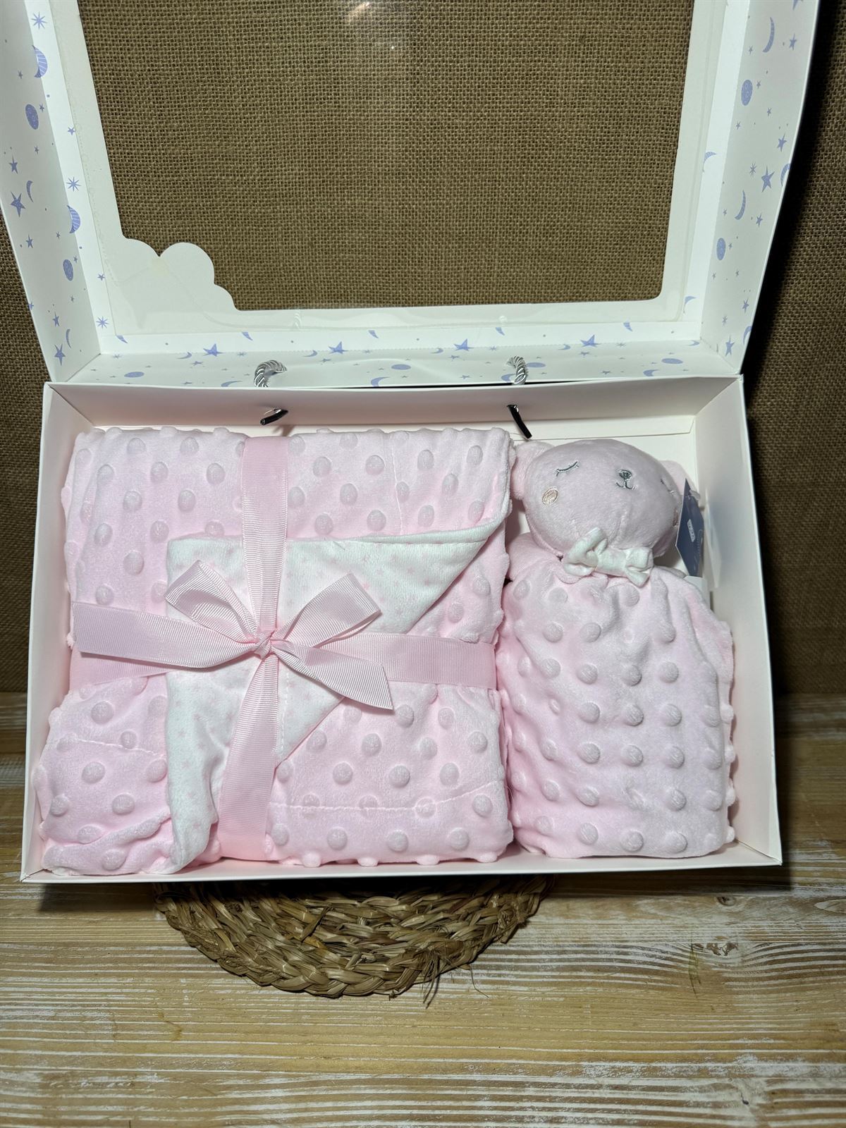 Manta + dou dou en tono rosa - Imagen 1