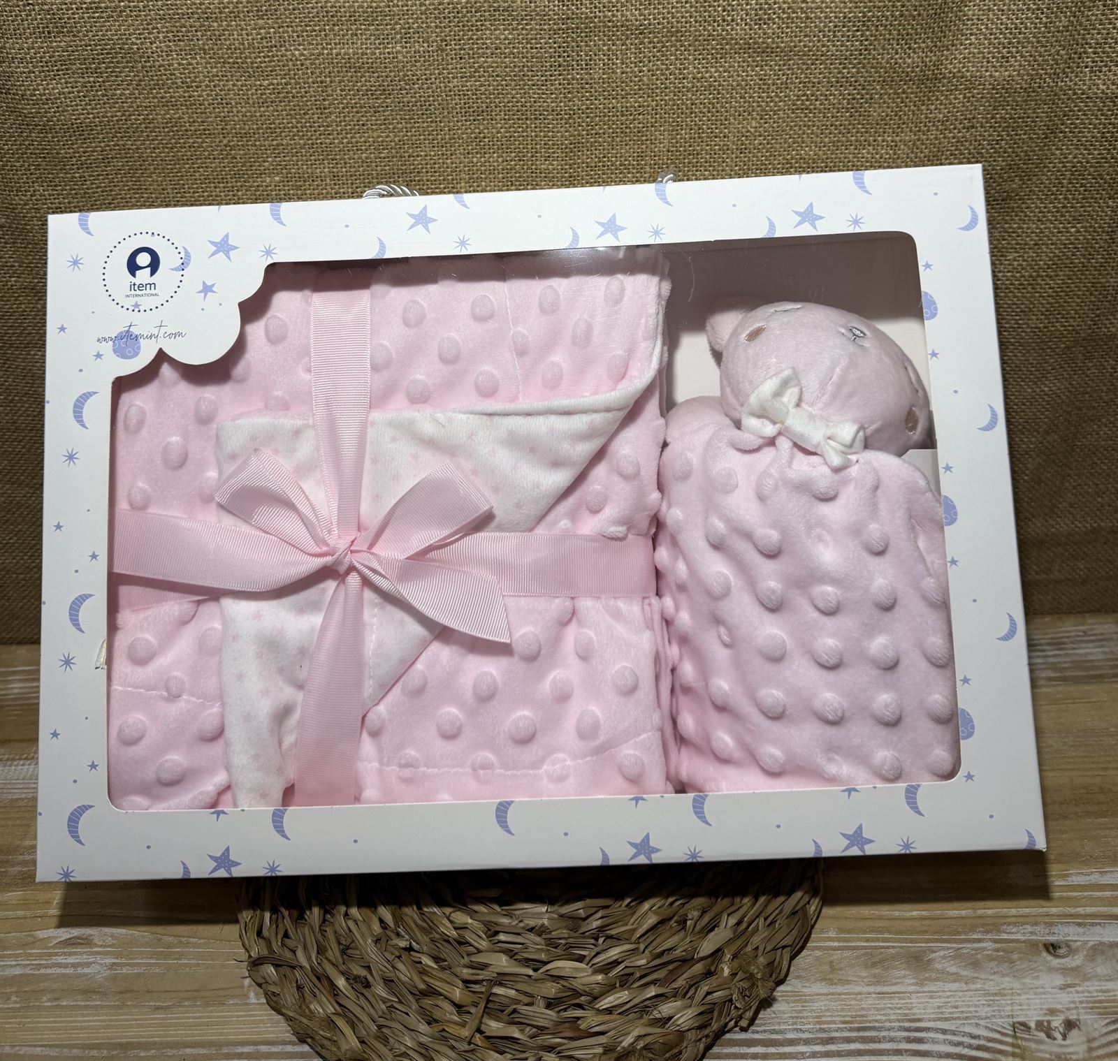 Manta + dou dou en tono rosa - Imagen 4