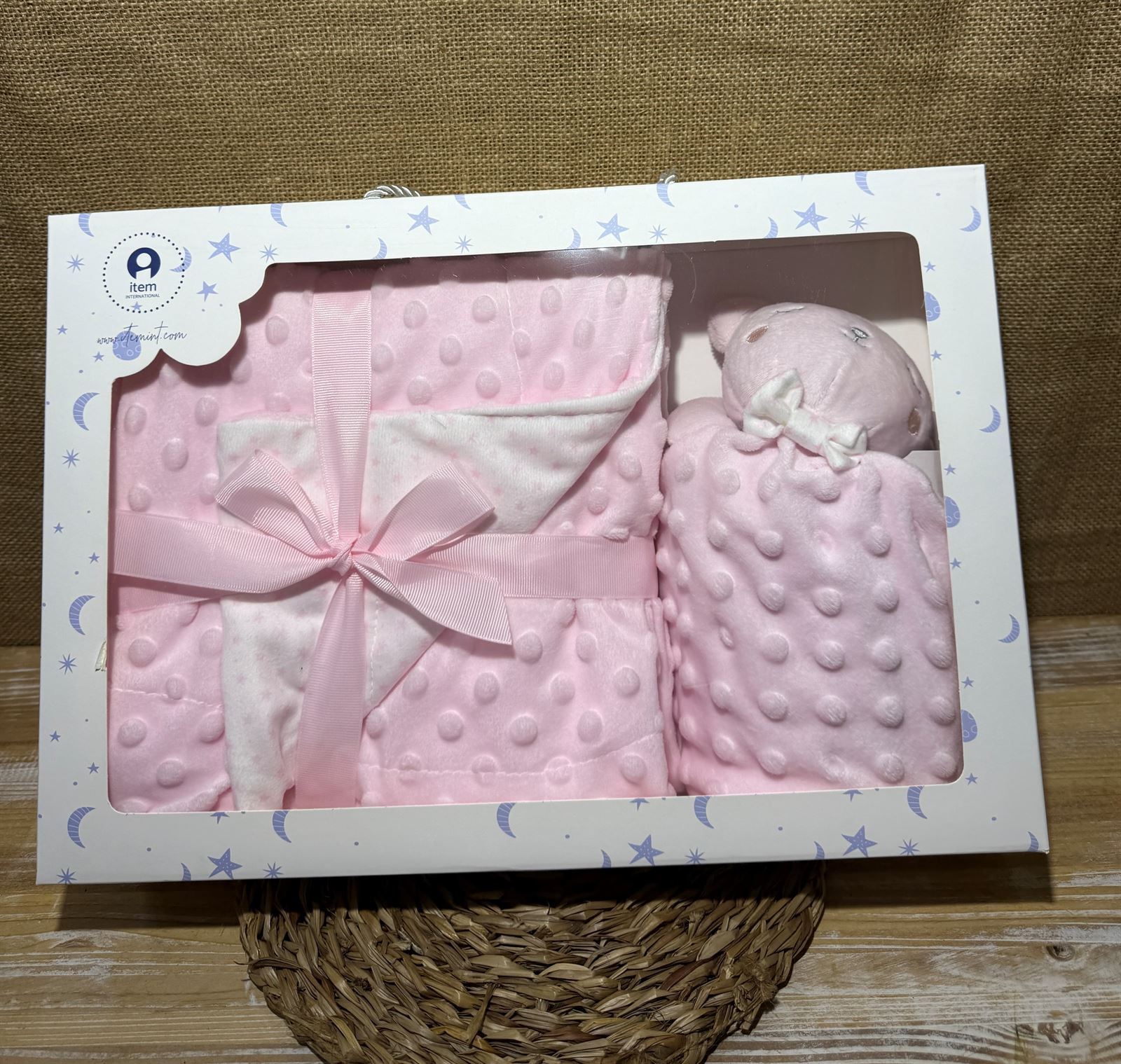 Manta + dou dou en tono rosa - Imagen 5