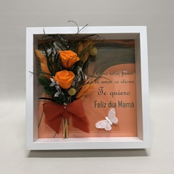 Marco en tonos naranja con frase - Imagen 1