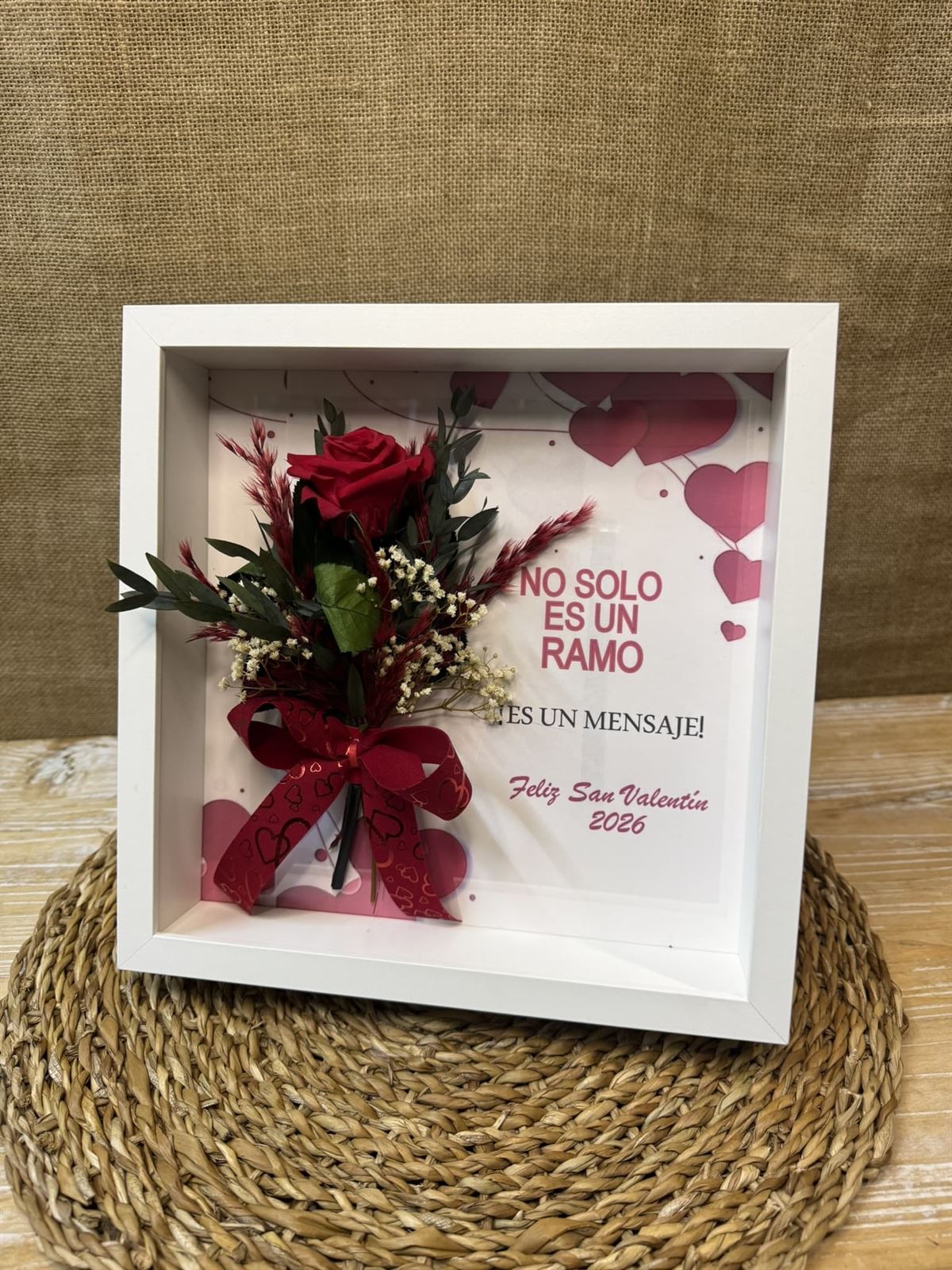 Marco en tonos rojos con frase (D) - Imagen 3