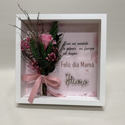 Marco en tonos rosa con frase - Imagen 1