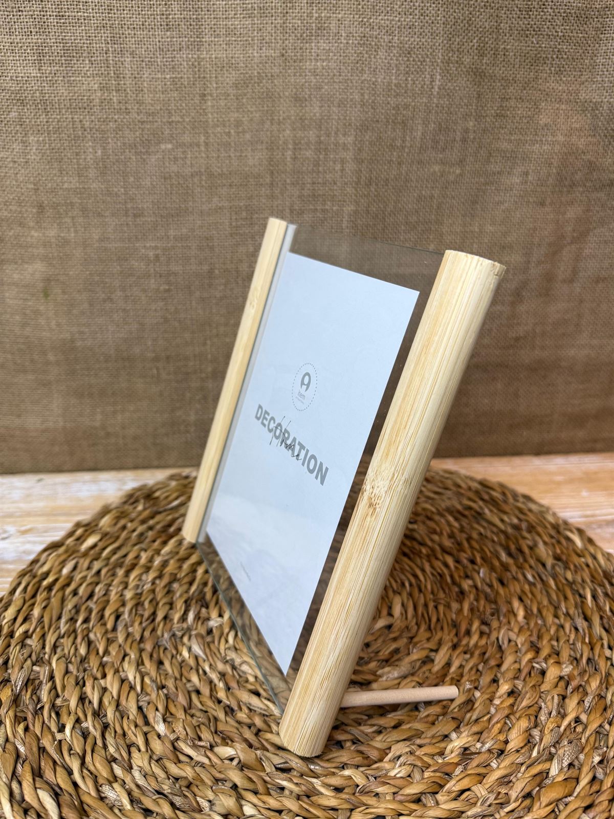 Marco foto bambú cristal - Imagen 1